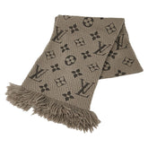 ルイ ヴィトン エシャルプ ロゴマニア マフラー M72242 ヴェローヌ グレー ウール シルク レディース LOUIS VUITTON 【中古】